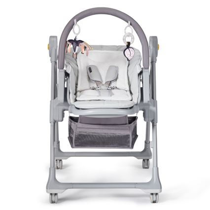 KINDERKRAFT - Детско столче за хранене 2в1 LASTREE сив