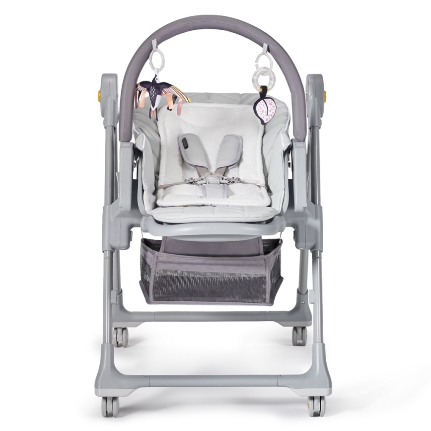 KINDERKRAFT - Детско столче за хранене 2в1 LASTREE сив