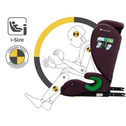 KINDERKRAFT - Детска седалка JUNIOR FIX 2 (100-150 см) Cherry pearl