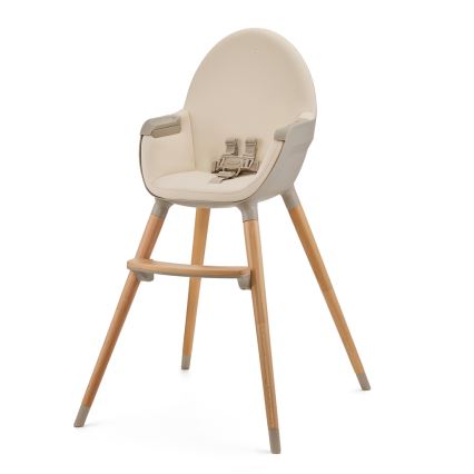 KINDERKRAFT - Детско столче за хранене 2v1 FINI2 бук/бежов