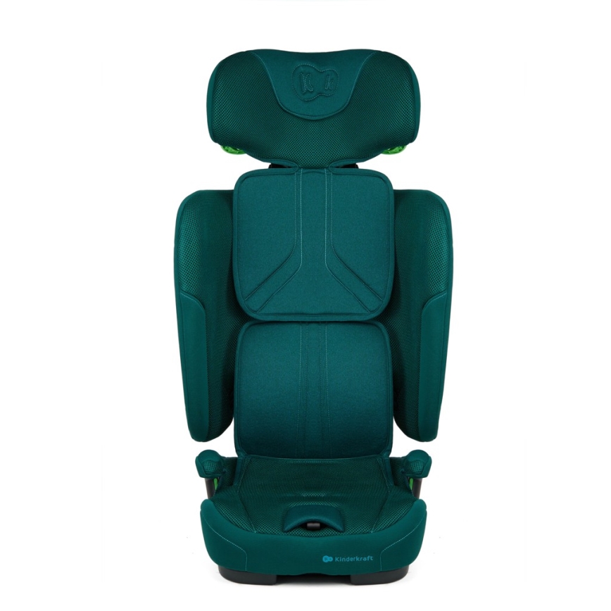 KINDERKRAFT - Детско столче за кола FIX2GO i-Size 76-150 cm тюркоазено