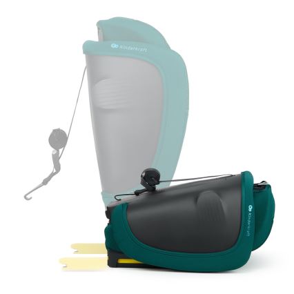 KINDERKRAFT - Детско столче за кола FIX2GO i-Size 76-150 cm тюркоазено