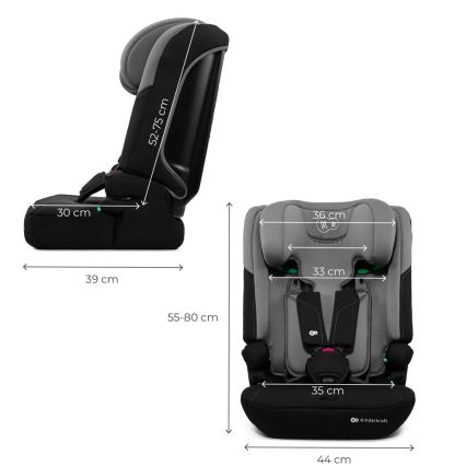 KINDERKRAFT - Детско столче за кола I-COMFY i-Size 76-150 cm сиво