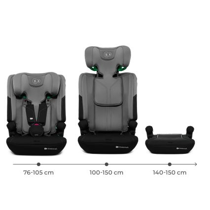 KINDERKRAFT - Детско столче за кола I-COMFY i-Size 76-150 cm сиво