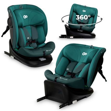 KINDERKRAFT - Детско столче за кола с въртяща се основа I-GROW i-Size 40-150 см тюркоазено