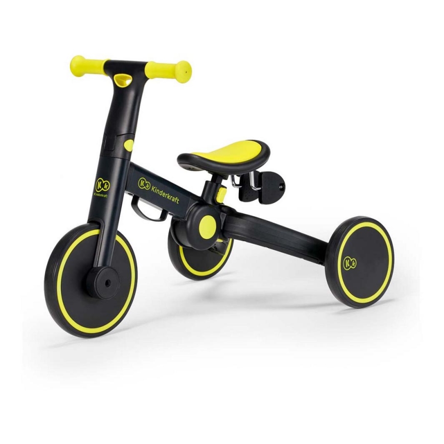 KINDERKRAFT - Детско колело за бутане 3в1 4TRIKE жълт/черен