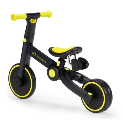 KINDERKRAFT - Детско колело за бутане 3в1 4TRIKE жълт/черен