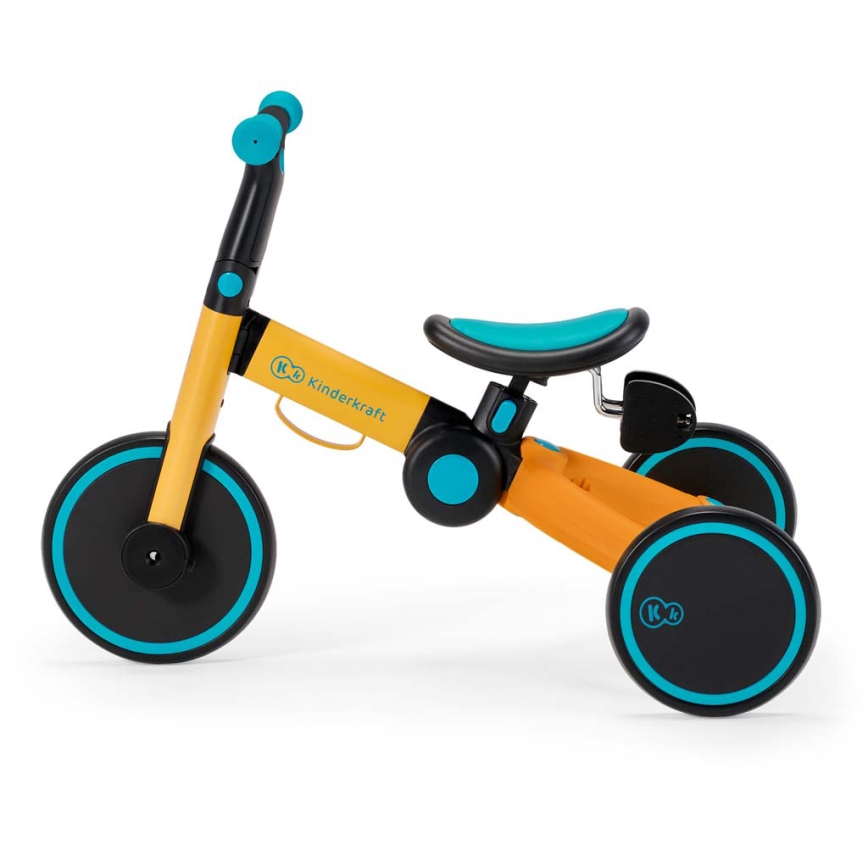 KINDERKRAFT - Детско колело за бутане 3в1 4TRIKE жълт/тюркоаз