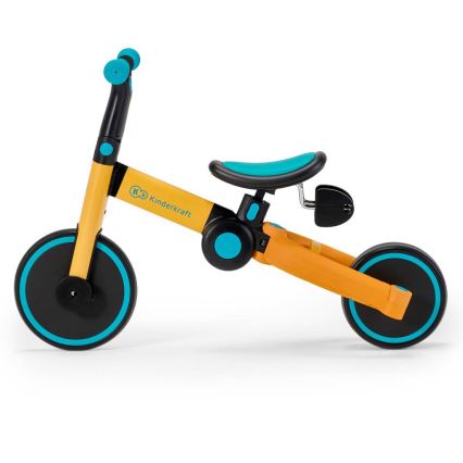 KINDERKRAFT - Детско колело за бутане 3в1 4TRIKE жълт/тюркоаз