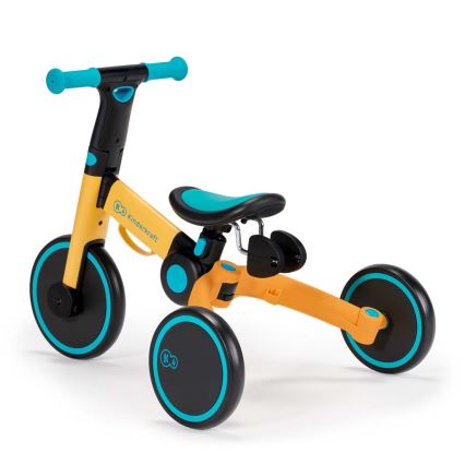 KINDERKRAFT - Детско колело за бутане 3в1 4TRIKE жълт/тюркоаз