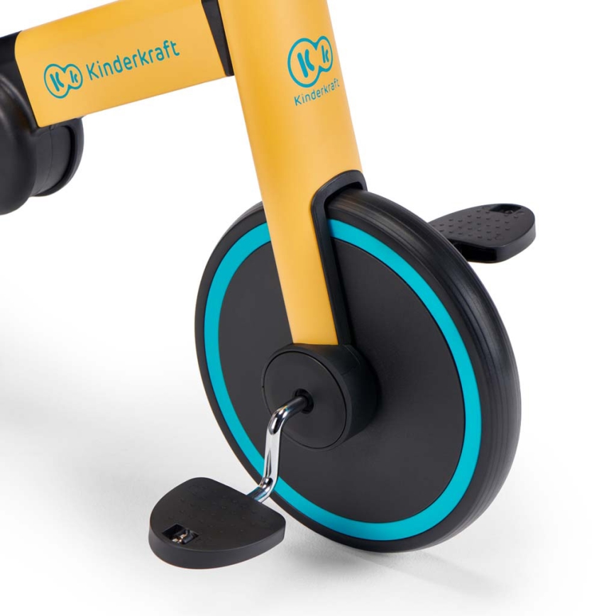 KINDERKRAFT - Детско колело за бутане 3в1 4TRIKE жълт/тюркоаз