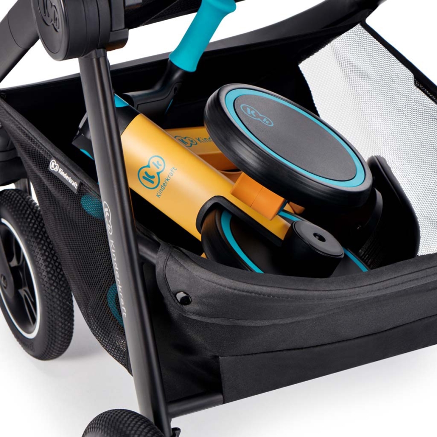 KINDERKRAFT - Детско колело за бутане 3в1 4TRIKE жълт/тюркоаз