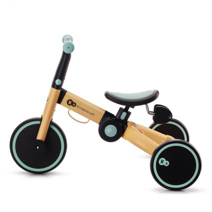 KINDERKRAFT - Детско колело за бутане 3в1 4TRIKE жълти/мента