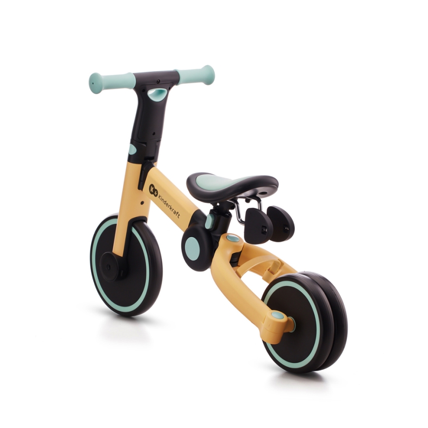 KINDERKRAFT - Детско колело за бутане 3в1 4TRIKE жълти/мента