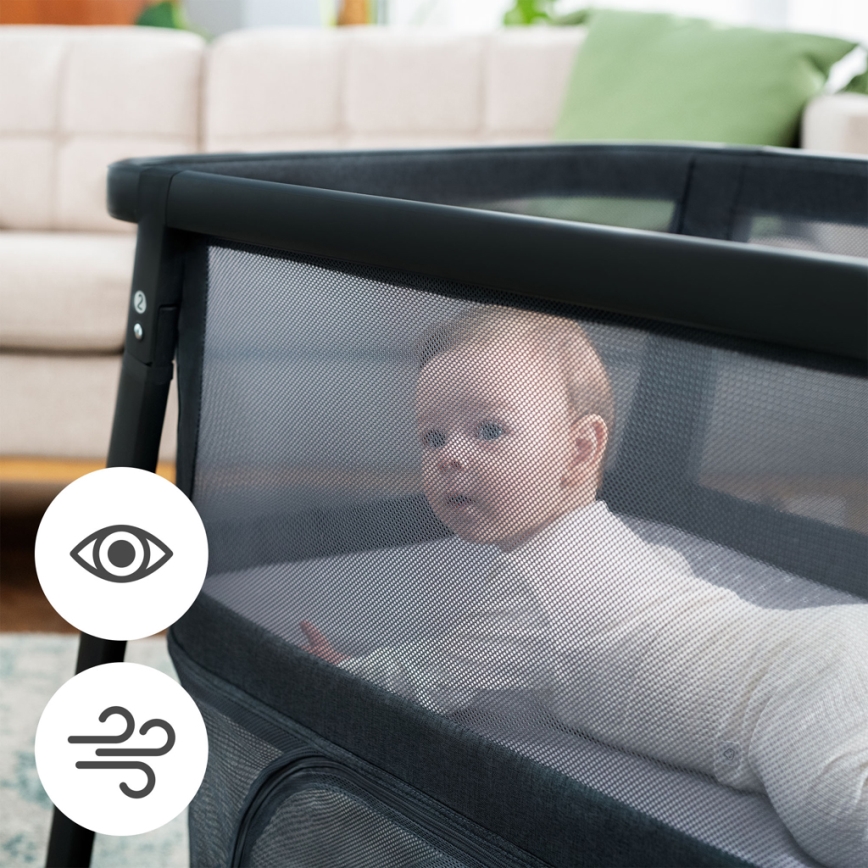 KINDERKRAFT - Детско креватче за пътуване 4в1 SOFI PLUS тъмен