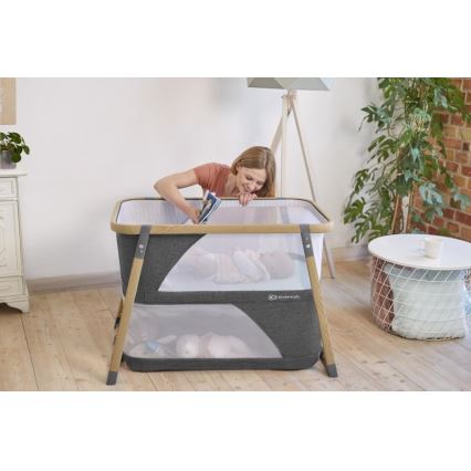 KINDERKRAFT - Детско креватче за пътуване 4в1 SOFI сив