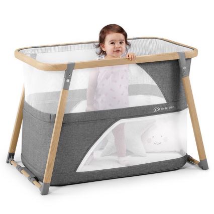 KINDERKRAFT - Детско креватче за пътуване 4в1 SOFI сив