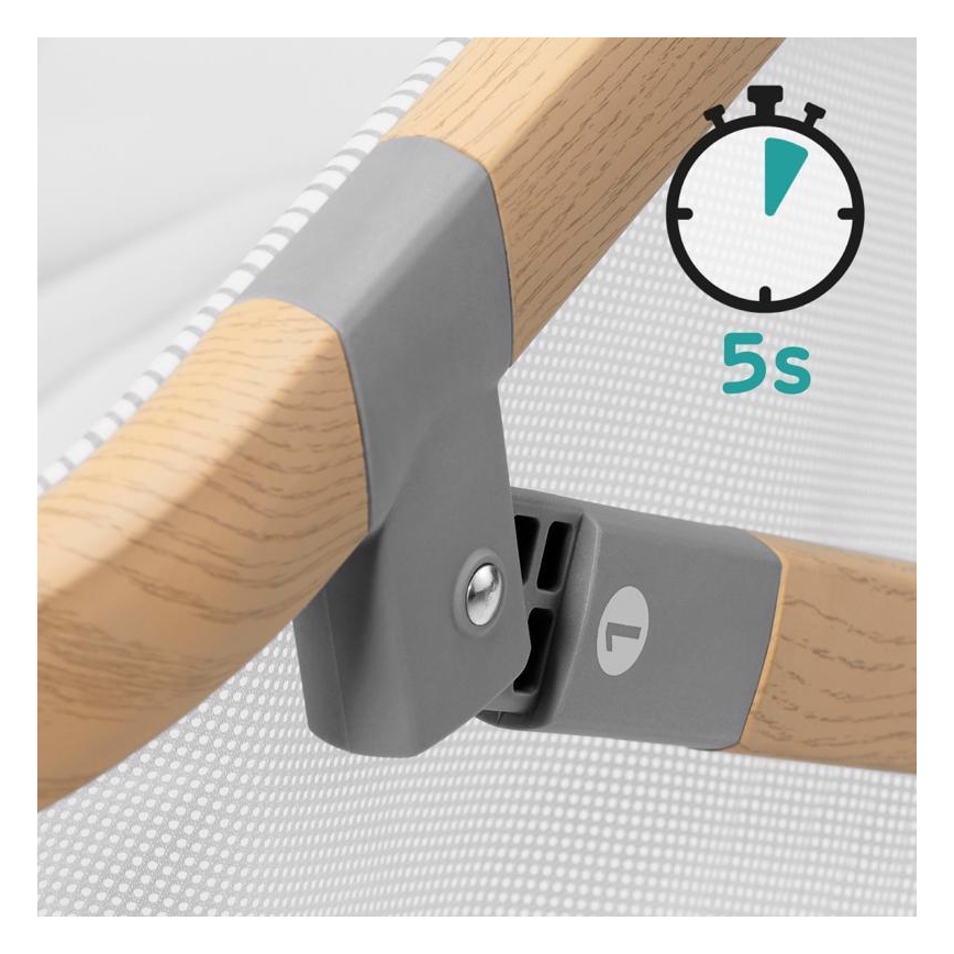 KINDERKRAFT - Детско креватче за пътуване 4в1 SOFI сив