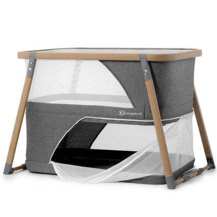 KINDERKRAFT - Детско креватче за пътуване 4в1 SOFI сив