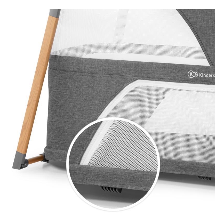 KINDERKRAFT - Детско креватче за пътуване 4в1 SOFI сив