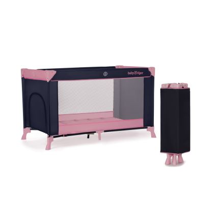 KINDERKRAFT - Детско креватче за пътуване Baby Tiger VIKI розов