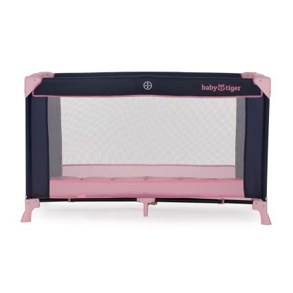 KINDERKRAFT - Детско креватче за пътуване Baby Tiger VIKI розов