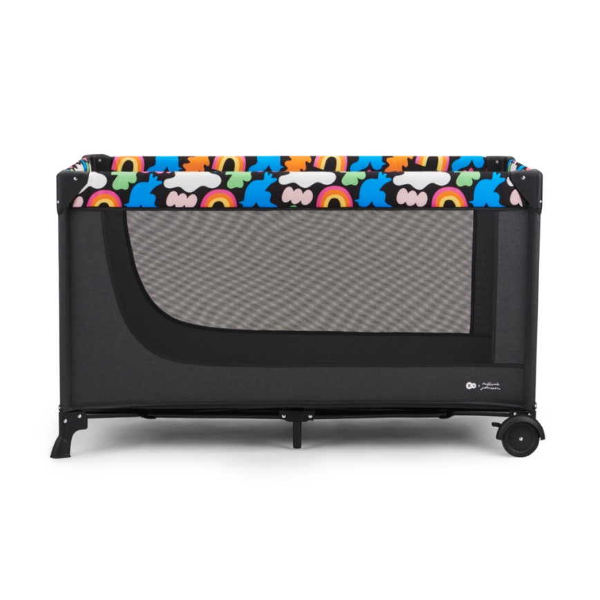 KINDERKRAFT - Детско креватче за пътуване JOY 2 Happy shapes