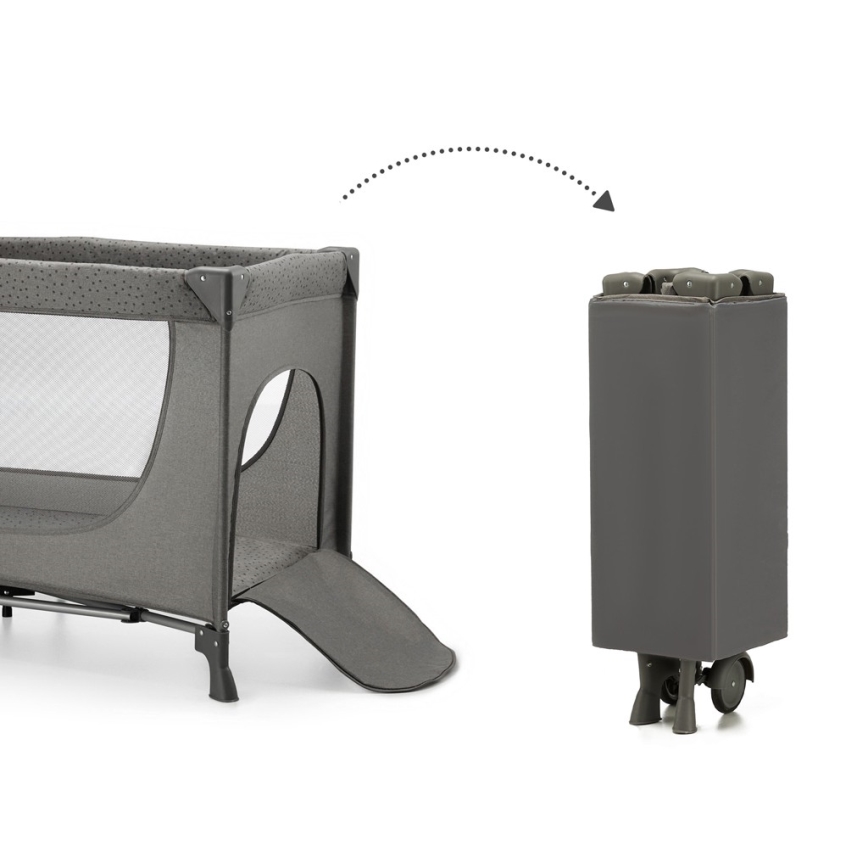 KINDERKRAFT - Детско креватче за пътуване JOY 2 сив