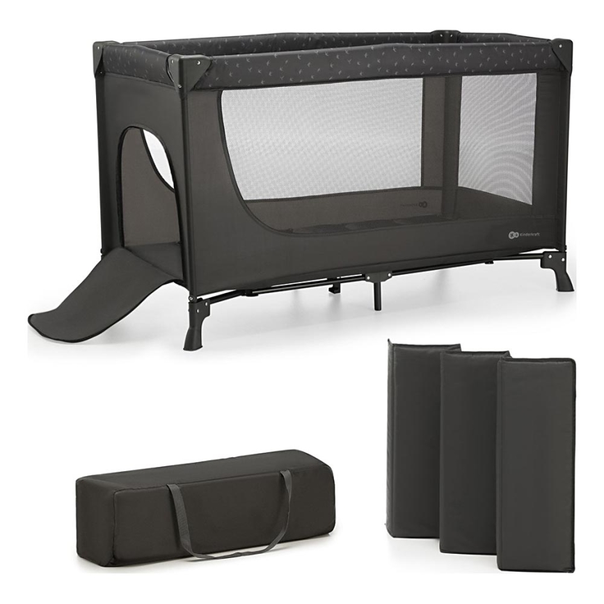 KINDERKRAFT - Детско креватче за пътуване JOY сив