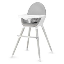 KINDERKRAFT - Детско столче за хранене FINI сиво/бяло