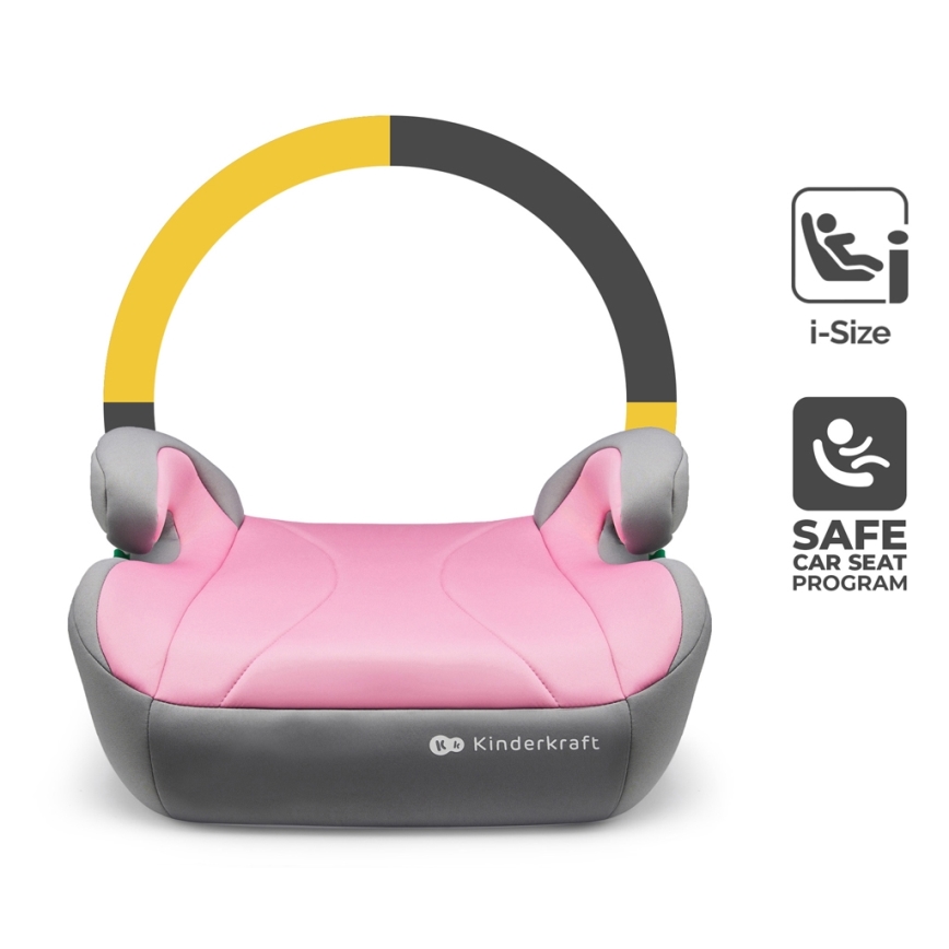 KINDERKRAFT - Подсилваща седалка за кола I-BOOST i-Size 135-150 см розов