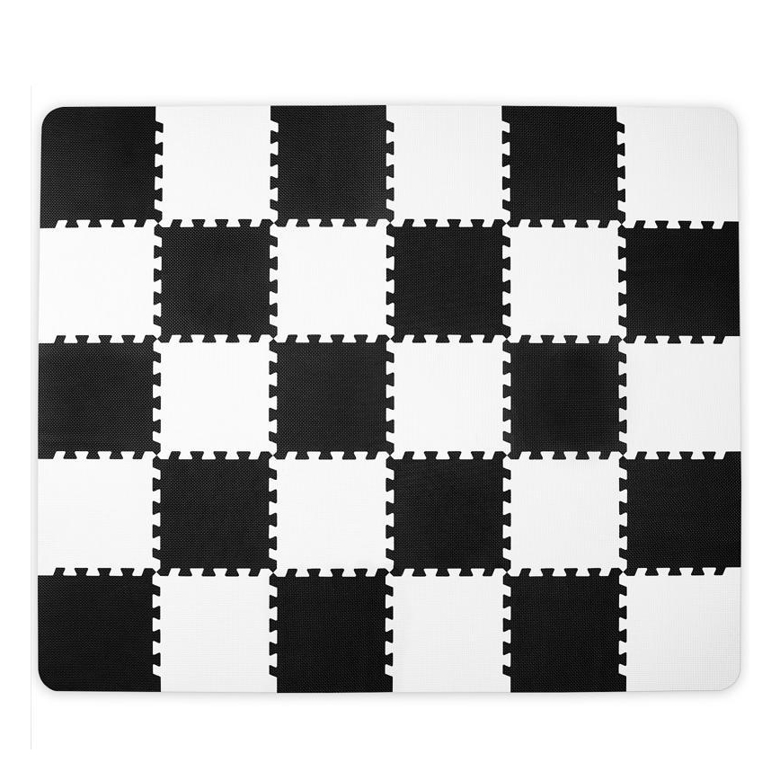 KINDERKRAFT - Постелка от пяна LUNO 30бр. черна/бяла