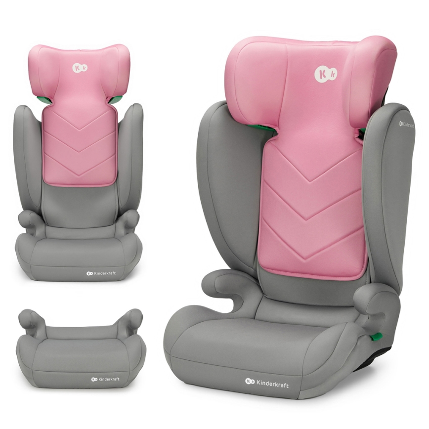 KINDERKRAFT - Седалка за кола I-SPARK i-Размер (100-150 см) розов