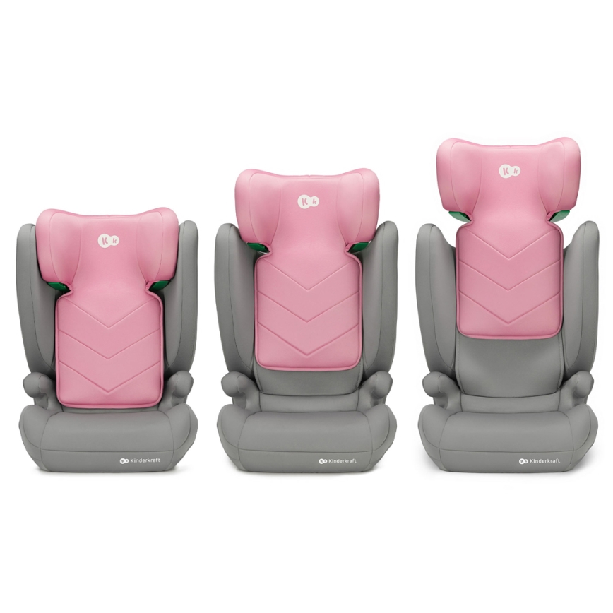 KINDERKRAFT - Седалка за кола I-SPARK i-Размер (100-150 см) розов