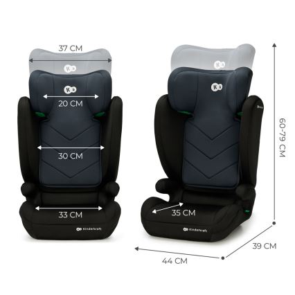 KINDERKRAFT - Седалка за кола I-SPARK i-Size (100-150 см) черен
