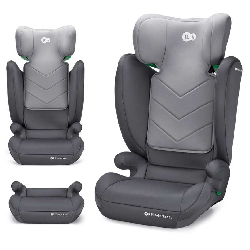 KINDERKRAFT - Седалка за кола I-SPARK i-Size (100-150 см) сив