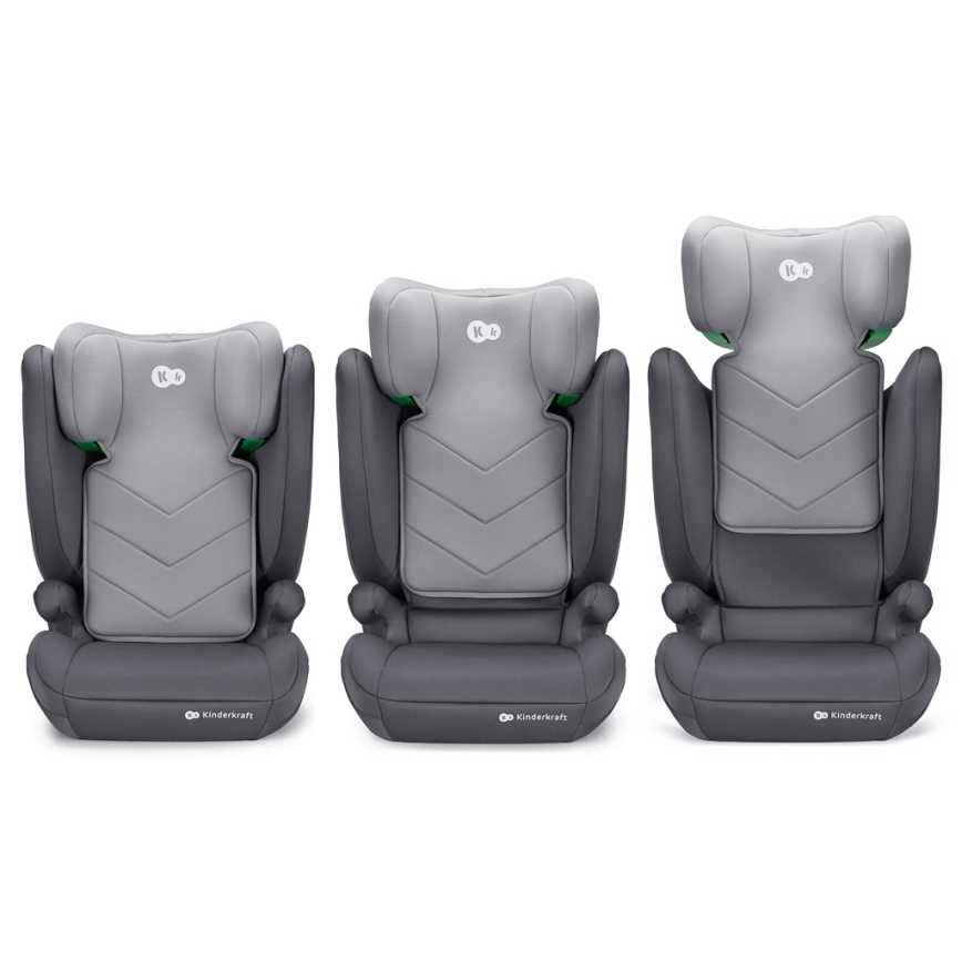 KINDERKRAFT - Седалка за кола I-SPARK i-Size (100-150 см) сив