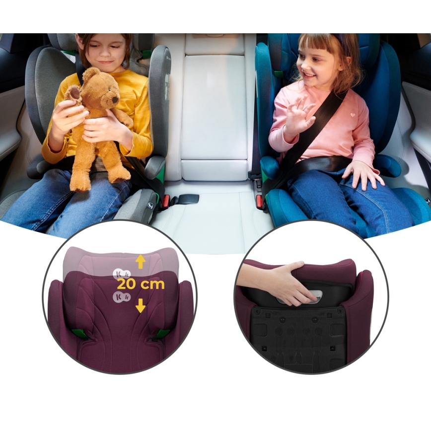 KINDERKRAFT - Седалка за кола JUNIOR FIX 2 (100-150 см) Cherry pearl