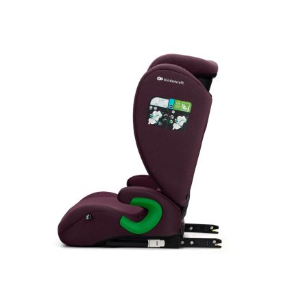 KINDERKRAFT - Седалка за кола JUNIOR FIX 2 (100-150 см) Cherry pearl