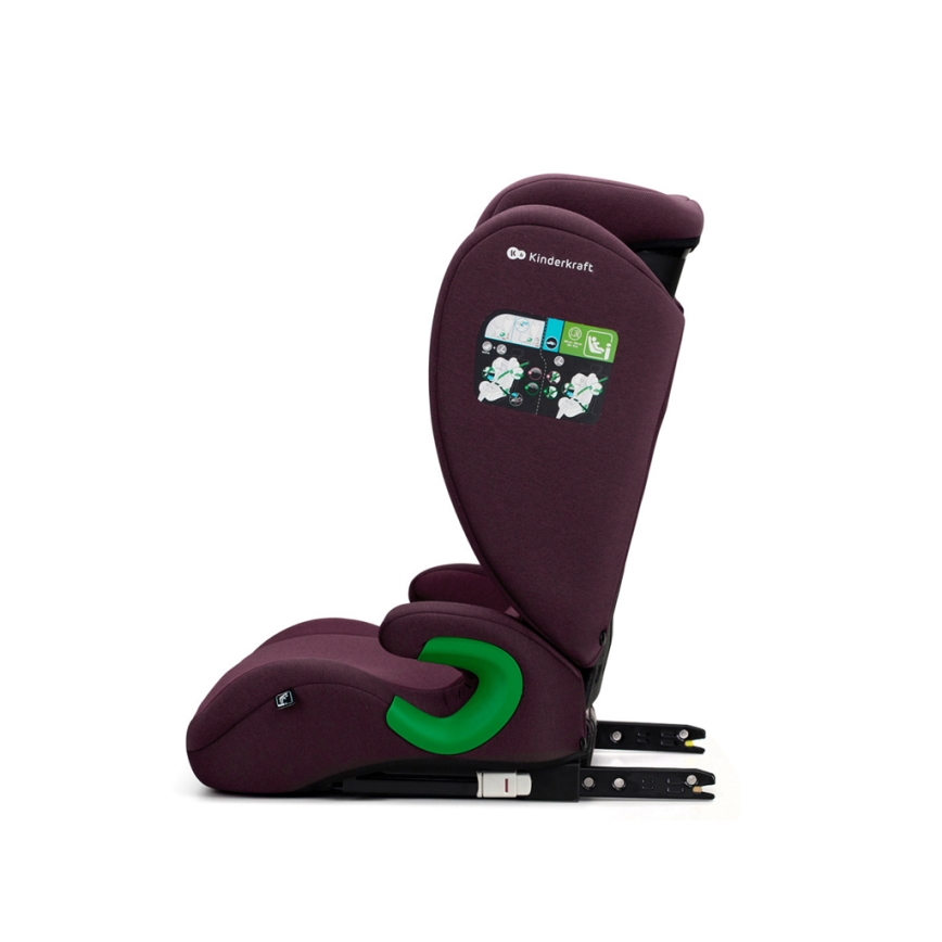 KINDERKRAFT - Седалка за кола JUNIOR FIX 2 (100-150 см) Cherry pearl