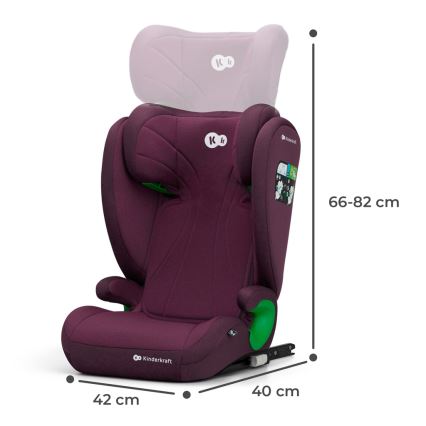 KINDERKRAFT - Седалка за кола JUNIOR FIX 2 (100-150 см) Cherry pearl