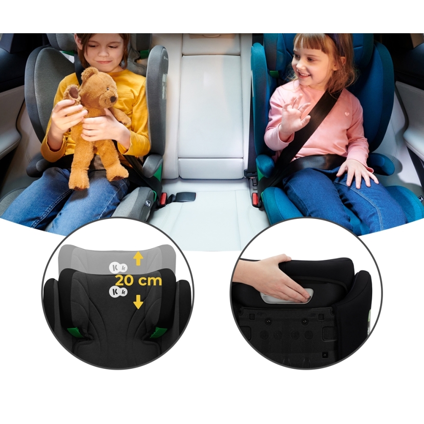 KINDERKRAFT - Седалка за кола JUNIOR FIX 2 (100-150 см) Graphite black