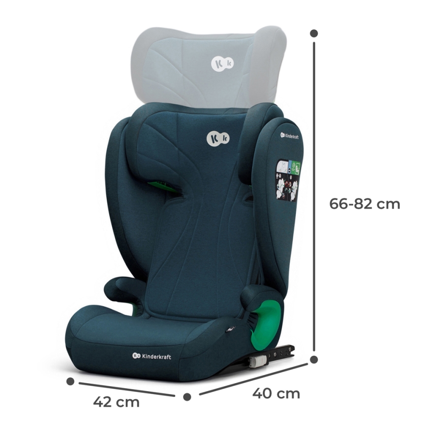 KINDERKRAFT - Седалка за кола JUNIOR FIX 2 (100-150 см) Harbor blue