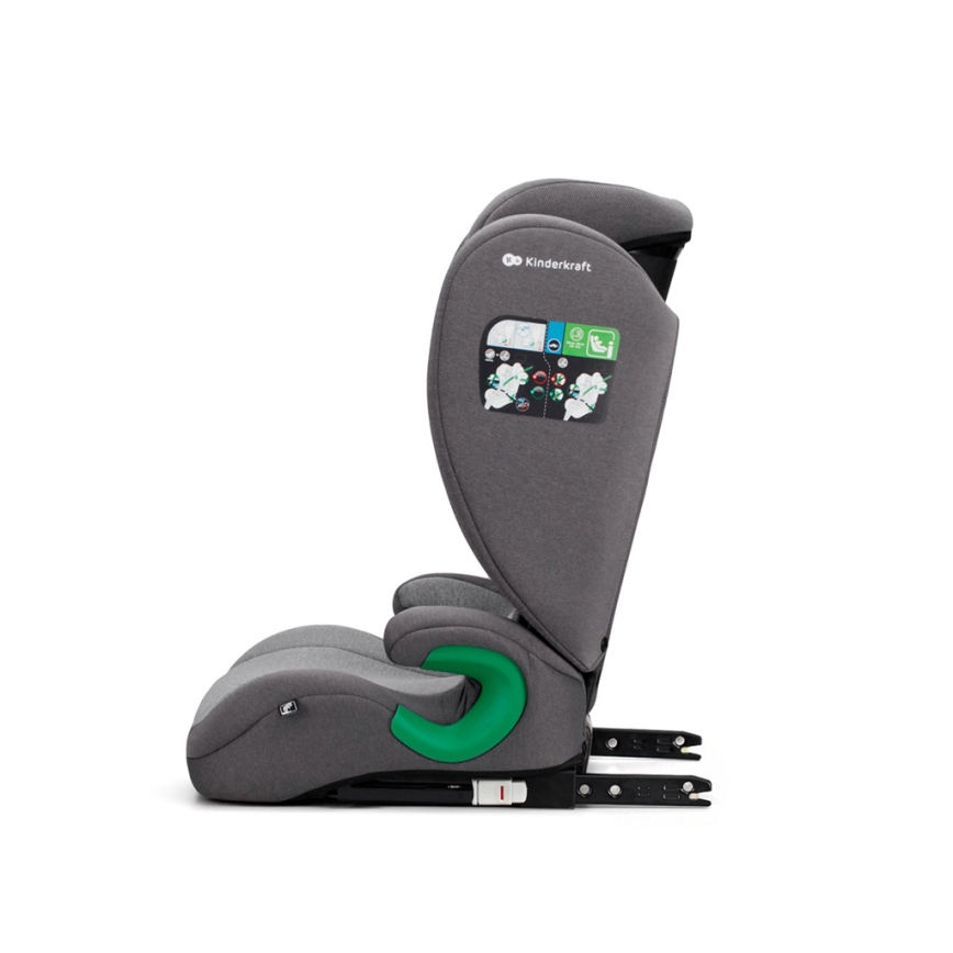 KINDERKRAFT - Седалка за кола JUNIOR FIX 2 (100-150 см) Ракета сив