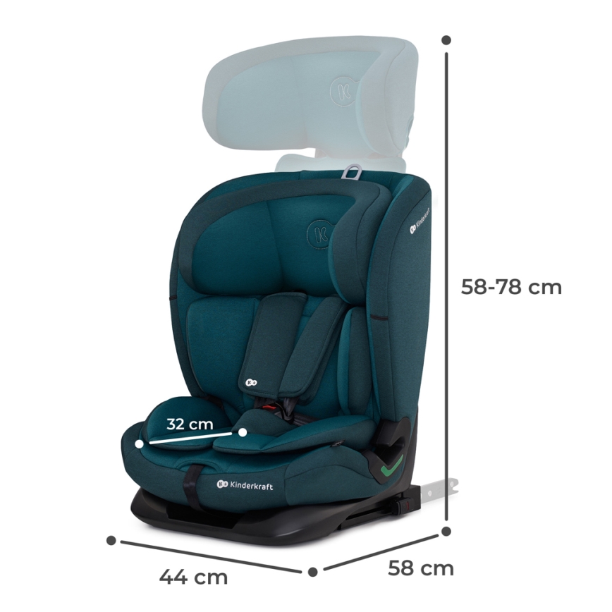 KINDERKRAFT - Седалка за кола ONETO 3 i-Size (76-150 см) + Isofix Harbor син