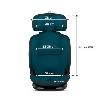 KINDERKRAFT - Седалка за кола ONETO 3 i-Size (76-150 см) + Isofix Harbor син