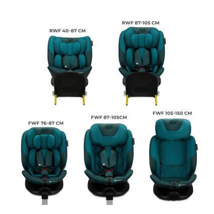 KINDERKRAFT SELECT - Детско столче за кола с въртяща се основа I-FIX (40-150 см) Harbor blue