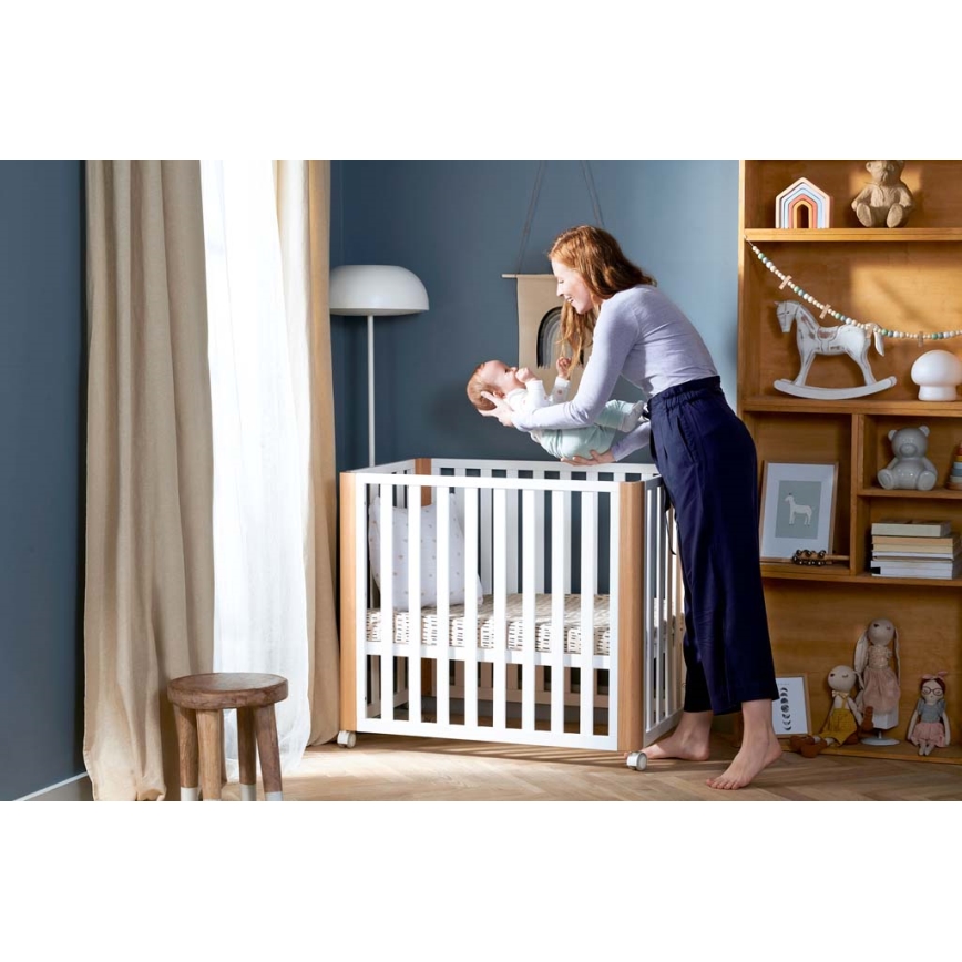 KINDERKRAFT SELECT - Бебешко легло 4 в 1 KOYA Premium бук/бор