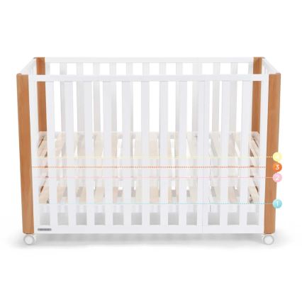 KINDERKRAFT SELECT - Бебешко легло 4 в 1 KOYA Premium бук/бор