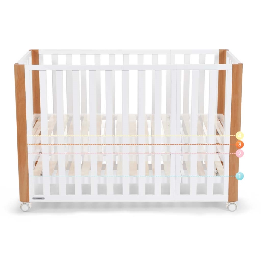 KINDERKRAFT SELECT - Бебешко легло 4 в 1 KOYA Premium бук/бор